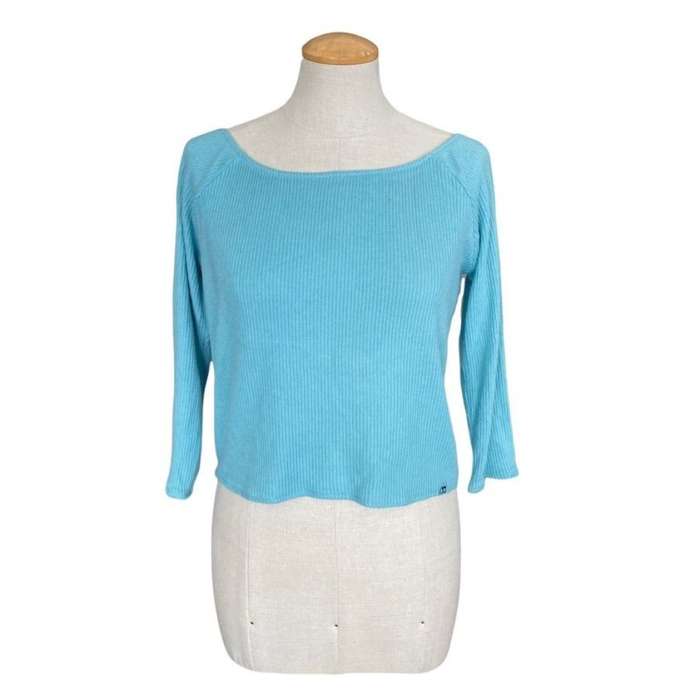 NWT Joe's Jeans Sky Blue Ribbed Knit Top Sz XL